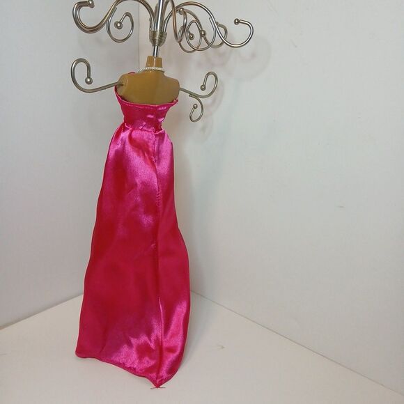 Pink Dress Jewelry Display Stand – 14” Mannequin Holder for Necklaces & Earrings - Picture 2 of 9